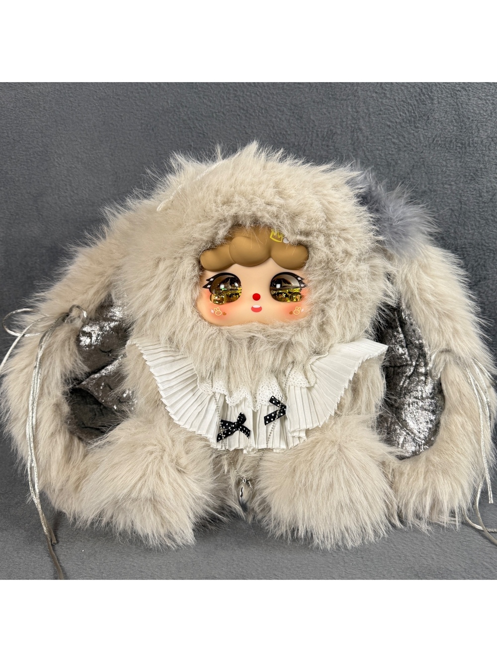 Baby Three x Migo Angel Devil 600% cream "Cloudfluff Radiance" Bunny Plush